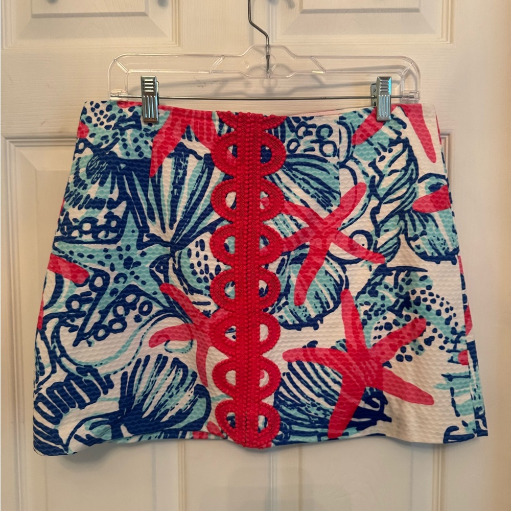Lilly Pulitzer Tate Skirt – Coral Reef Print, Size 8 (NWOT)